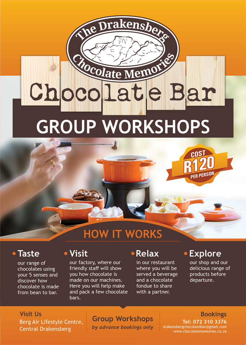 Chocolate Group Workshop A5 Flyer R120